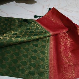 Saree With Maggam Blouse