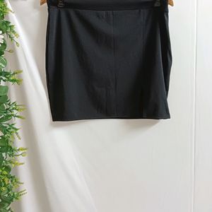 Mini Pencil Skirt With Cutout At One Side