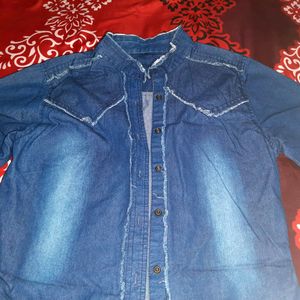 Denim Shirt Top