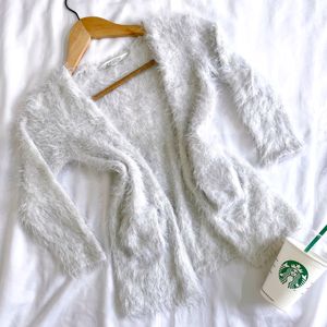 Pinterest H&M White Cute Ear Cardigan