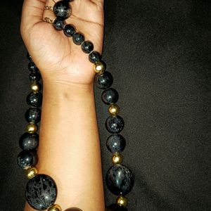 Black Beaded Aesthetic Set Of Jwellery