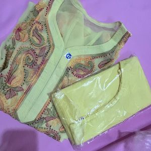 Yellow Chikenkari Kurta