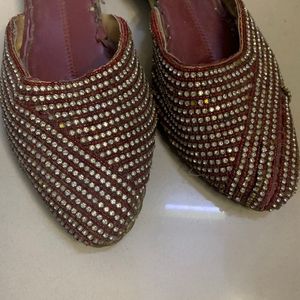 Flat Women Shoe- Rhinestone