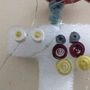 Handmade Quilling Earrings In Pairs