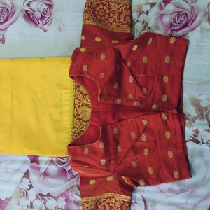 Yellow Saree With Blouse