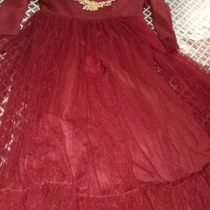 Princess Maroon Colour Gown