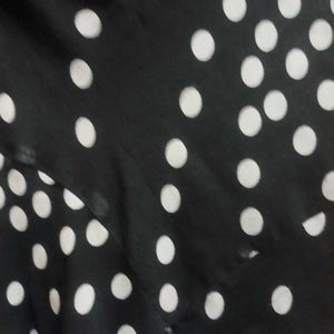 Black With White Dot Retro Skirt