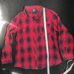 Checked Shirt With Patch Pocket