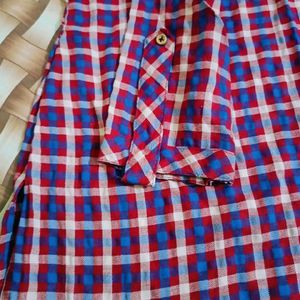 Short Checked Kurta