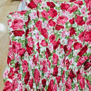 Flower Print Cotton Dress (Women's)