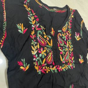 *Sale* Black Short Chikankari Kurti