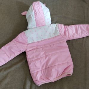 Cute Lamb Ears Pink Jacket For Baby Girl