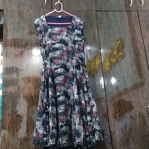 Girls One Piece Cum Long Skirt- Inside Cloth- Heavy Quality (Size- Upto 30 Bust)