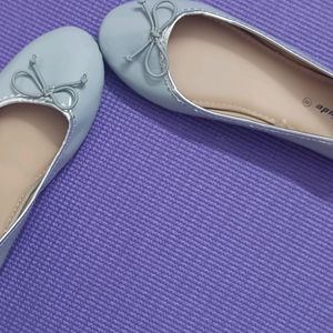 Light Grey Colour Round Toe Ballerina