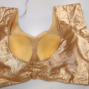 stone worked golden blouse