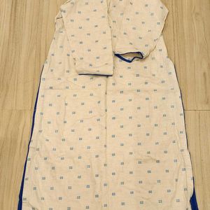 Blue And Off White Kurti