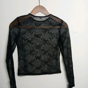 Black Colour Casual Crop Top (Girl' s)