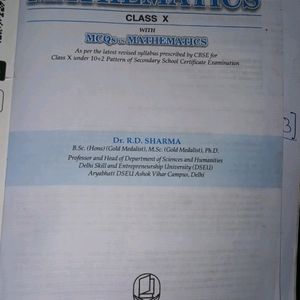 Rd Sharma Book For Class 10 Maths STANDARD