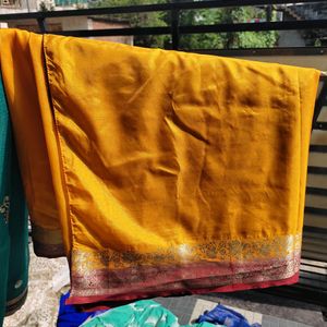 Multi Colour Yellow Saree