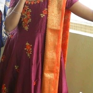 Long Dress With Attractive Duppatta