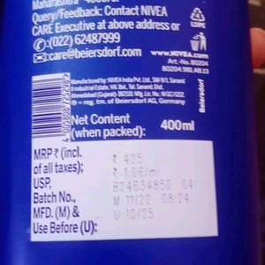 Nivea Body lotion 400ml