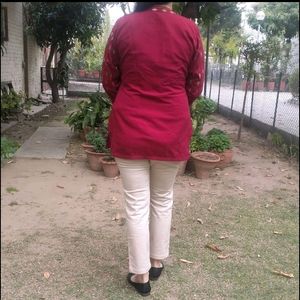 Warm Maroon Tunic Top