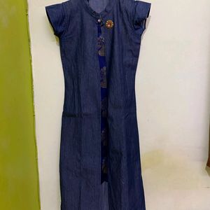 Blue Shrug Kurti