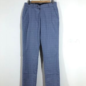 Blue Checked Formal Pants(Men’s)