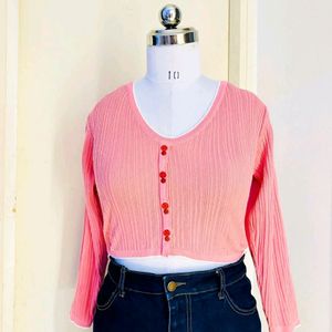 Pink Korean Tops