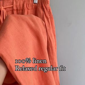 Linen Relaxed Regular Fit Pants