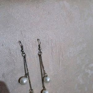 Pearl Long Earing For Girl