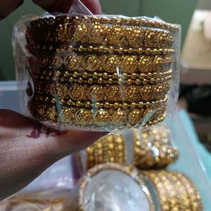 Metalic Golden Bangles