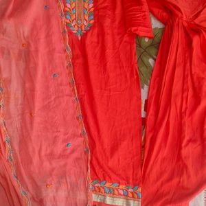 Punjabi Suit Red Color