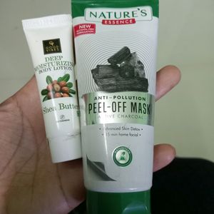 oCharcoal Peel Off Mask , moisturizing Body Lotion