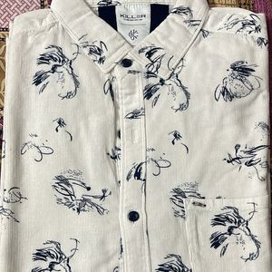 Killer Men Printed White Shirt