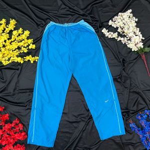 Nike sky blue cotton trackpants