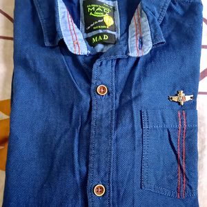 Boys Navy Blue Shirt