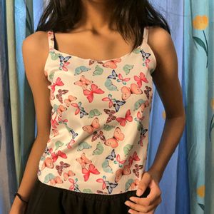 Butterfly Print Tank Top.