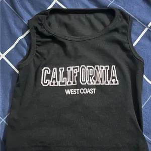 California West Coast Black Crop Top