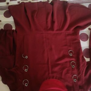 A Maroon Colored Top