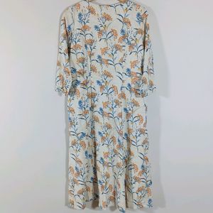 AND Off White Printed Casual  Dress