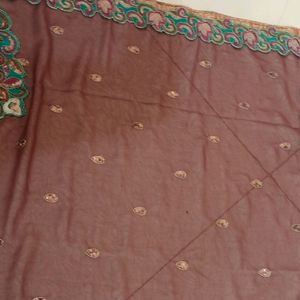 New Unused Semi Stitched Net Saree