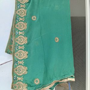 A green Colour beautiful dupatta