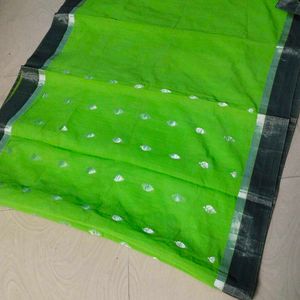 Cotton Silk Beautiful Silver Design Saree