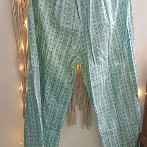 Free Size XXL Blue Palazzo Pants