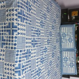 💯 Pure Cotton Jaipuri Print Bedsheet