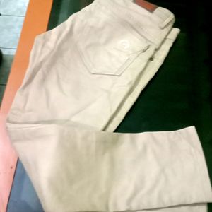 Men Jeans Cream Colour