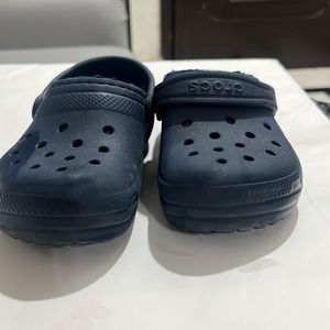 Winter Crocs Navy Blue