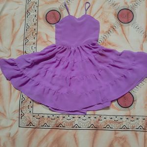 Girls 1 Piece Dress Lavender Colour