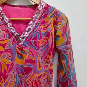 Pink Short Kurti